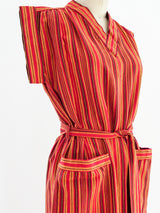 Yves Saint Laurent Woven Striped Dress Dress arcadeshops.com