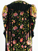 1920's Fringed Floral Piano Shawl Duster Jacket arcadeshops.com