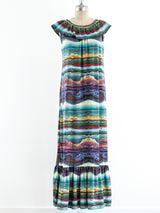 Marble Printed Maxi Dress Dress arcadeshops.com