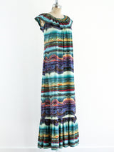 Marble Printed Maxi Dress Dress arcadeshops.com