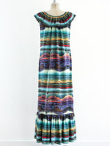 Marble Printed Maxi Dress Dress arcadeshops.com