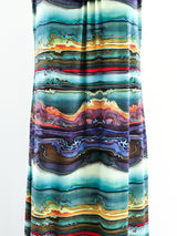 Marble Printed Maxi Dress Dress arcadeshops.com