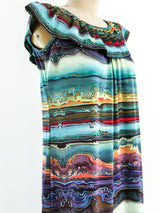 Marble Printed Maxi Dress Dress arcadeshops.com