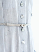 Chanel Ice Blue Linen Shirt Dress Dress arcadeshops.com