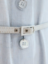Chanel Ice Blue Linen Shirt Dress Dress arcadeshops.com