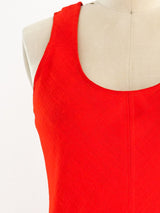 Anne Klein Red Linen Maxi Dress Dress arcadeshops.com