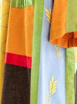 Ribbon Trimmed Patchwork Caftan Dress arcadeshops.com