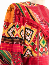 Patchwork Ikat Maxi Dress Dress arcadeshops.com