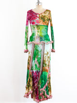 Jean Paul Gaultier Marble Printed Mesh Ensemble Suit arcadeshops.com