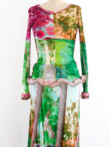 Jean Paul Gaultier Marble Printed Mesh Ensemble Suit arcadeshops.com