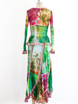 Jean Paul Gaultier Marble Printed Mesh Ensemble Suit arcadeshops.com