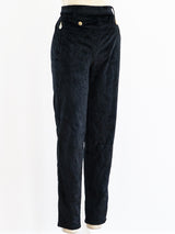 1990's Moschino Zippered Velvet Pants Bottom arcadeshops.com