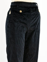 1990's Moschino Zippered Velvet Pants Bottom arcadeshops.com