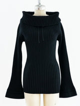 Alaia Black Turtleneck Sweater Top arcadeshops.com