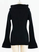 Alaia Black Turtleneck Sweater Top arcadeshops.com