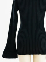 Alaia Black Turtleneck Sweater Top arcadeshops.com