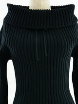 Alaia Black Turtleneck Sweater Top arcadeshops.com