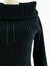 Alaia Black Turtleneck Sweater Top arcadeshops.com