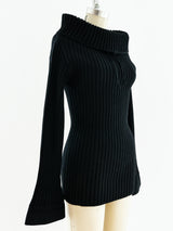 Alaia Black Turtleneck Sweater Top arcadeshops.com
