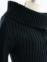 Alaia Black Turtleneck Sweater Top arcadeshops.com