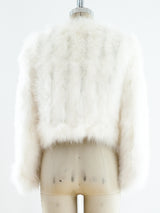 White Marabou Feather Jacket Jacket arcadeshops.com