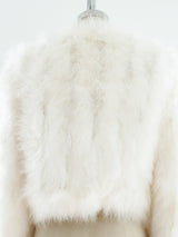 White Marabou Feather Jacket Jacket arcadeshops.com