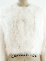 White Marabou Feather Jacket Jacket arcadeshops.com