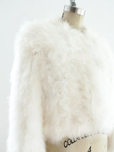 White Marabou Feather Jacket Jacket arcadeshops.com