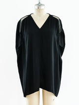 Rick Owens Crepe Top with Caged Shoulders Top arcadeshops.com