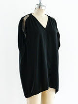 Rick Owens Crepe Top with Caged Shoulders Top arcadeshops.com
