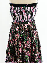 Givenchy Pleated Floral Strapless Dress Dress arcadeshops.com