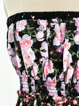 Givenchy Pleated Floral Strapless Dress Dress arcadeshops.com