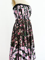 Givenchy Pleated Floral Strapless Dress Dress arcadeshops.com