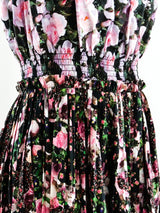 Givenchy Pleated Floral Strapless Dress Dress arcadeshops.com