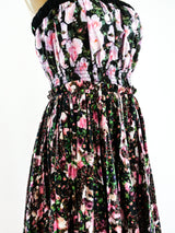 Givenchy Pleated Floral Strapless Dress Dress arcadeshops.com