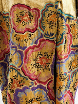 1920's Gold Lame Opera Coat with Floral Embroidery Jacket arcadeshops.com