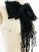 Chanel Silk Ruffle Bow Brooch Accessory arcadeshops.com