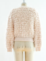 Pink Fringe Knit Cardigan Jacket arcadeshops.com