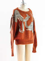 Elephant Applique Sweater Top arcadeshops.com