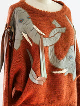 Elephant Applique Sweater Top arcadeshops.com