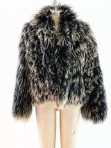 Black Mongolian Lamb Fur Coat Jacket arcadeshops.com