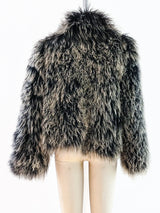 Black Mongolian Lamb Fur Coat Jacket arcadeshops.com