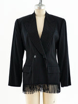 Jean Paul Gaultier Fringed Pinstripe Jacket Jacket arcadeshops.com