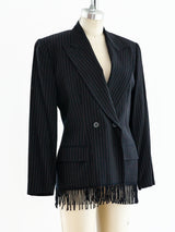 Jean Paul Gaultier Fringed Pinstripe Jacket Jacket arcadeshops.com