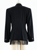 Jean Paul Gaultier Fringed Pinstripe Jacket Jacket arcadeshops.com