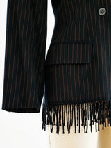 Jean Paul Gaultier Fringed Pinstripe Jacket Jacket arcadeshops.com