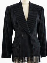 Jean Paul Gaultier Fringed Pinstripe Jacket Jacket arcadeshops.com