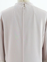 Beige Fringed Jersey Dress Dress arcadeshops.com