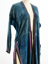 Embroidered Indigo Duster Jacket arcadeshops.com