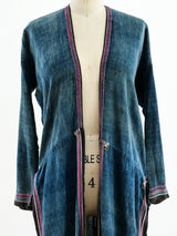 Embroidered Indigo Duster Jacket arcadeshops.com